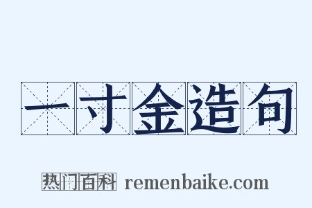 一寸金造句是什么意思的图片